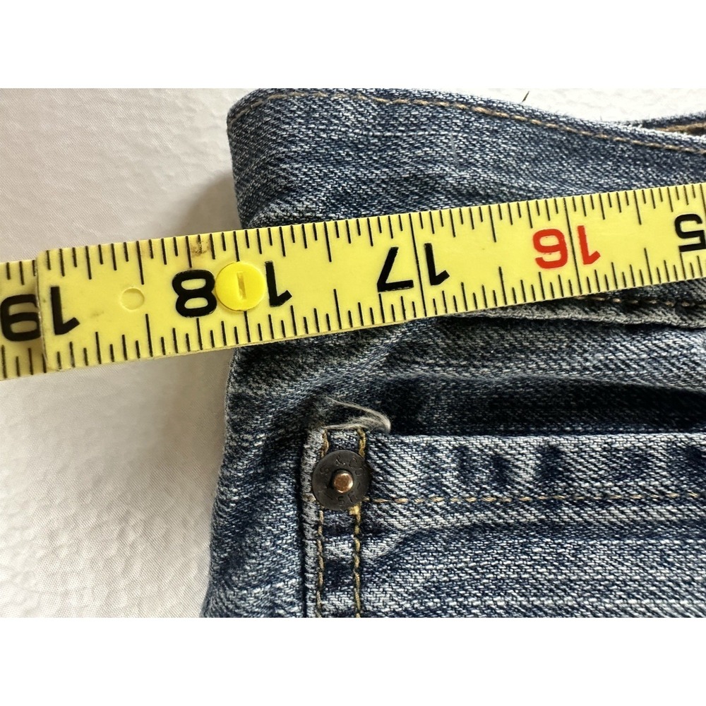 Denizen From Levis 281 Jeans 36x27 Straight Fit Denim Men's Size Blue Dirty Wash - Picture 7 of 15